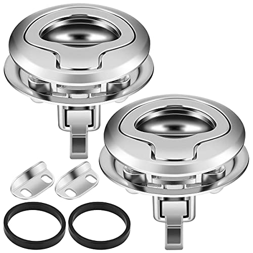 Pull Lock,RoadLoo 2 Stück Pull Lock Möbelschlosser Pull Hatch Lock Pull Lift Hatch Fallenschloss Metall Möbelschloss Flush Hatch Locker für Camping Boot Yacht Trailer Camper Deck Hatch Türschrank von RoadLoo