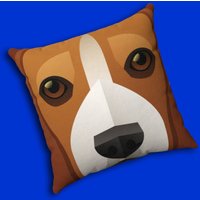 Beagle Hundekissen - Süßes Geschenk Für Hundeliebhaber Weiches Wildleder Dekokissen Doggo Design von RoadSweetHomeStore