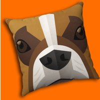 Boxer Hundekissen - Süßes Geschenk Für Hundeliebhaber Weiches Wildleder Dekokissen Doggo Design von RoadSweetHomeStore