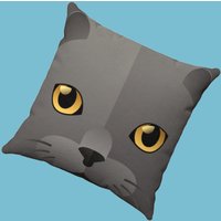 Britisch Kurzhaar Katzenkissen - Süßes Geschenk Für Katzenliebhaber Weiches Kunstwild Wildleder Dekokissen Kitty Designs von RoadSweetHomeStore