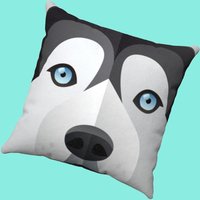 Husky Hundekissen - Süßes Geschenk Für Hundeliebhaber Weiches Kunstwildleder Dekokissen Doggo Design von RoadSweetHomeStore