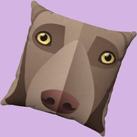 Weimaraner Hundekissen - Süßes Geschenk Für Hundeliebhaber Weiches Kunstwildleder Kissen Doggo Designs von RoadSweetHomeStore