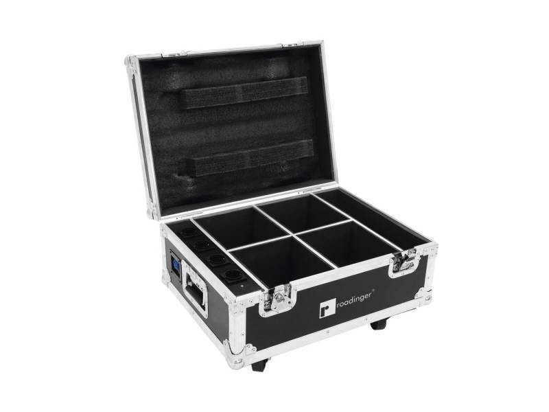 Roadinger Transportbehälter ROADINGER Flightcase 4x AKKU UP-4 QuickDMX mit Ladefunktion von Roadinger