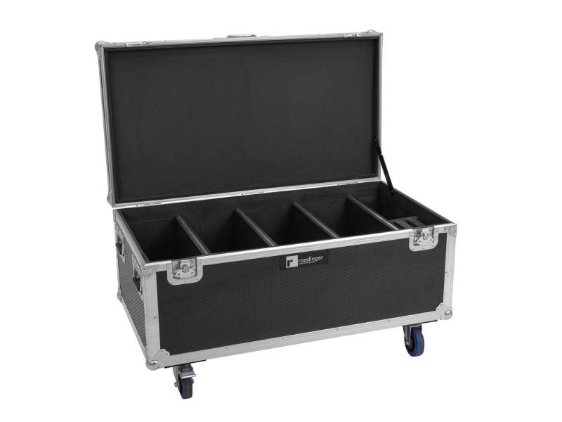 Roadinger Transportbehälter ROADINGER Flightcase 4x Multiflood IP 18x10W RGBW Wash CRMX mit Rollen von Roadinger
