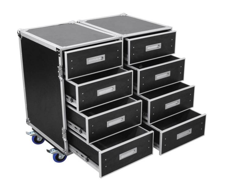 Roadinger Transportbehälter ROADINGER Universal-Roadie-Case Double Drawer DD-2 von Roadinger