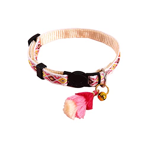 Haustier Halsband festlich ver öffentlicht schnell Polyester Stammes Muster Hunde Halsband für den Außenbereich Rosa von Roadoor