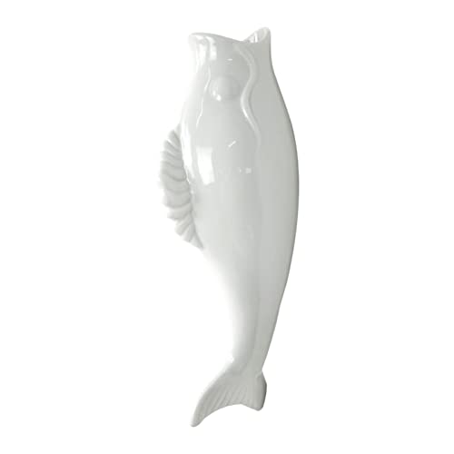 Roadoor Keramik Wand pflanz gefäße mit DREI dimensionaler Fisch Form, Kreative Fisch-Design Wand Keramik Vase, Wandbehang Pflanzer Blumenvase Kleine Pflanzen Heim dekor A von Roadoor