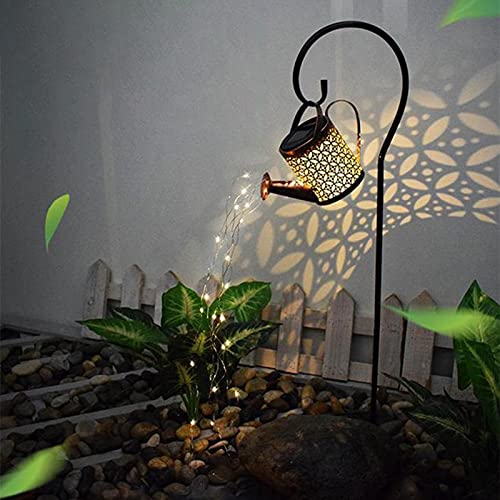 Solar Gießkanne mit Lichtern, Solar Laternen Outdoor Hanging Waterproof Garden Decor, Solar Garten Lichter für Garten, Hof, Terrasse, Weg, Gehweg von Roadoor