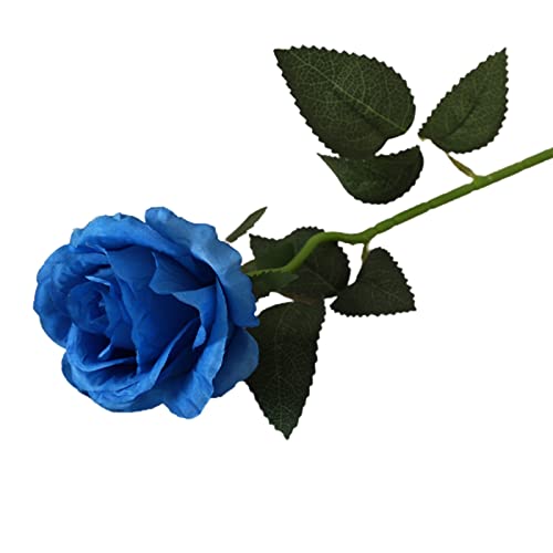 Synthetische realistisch aussehende gebochte frei von Menschen gefertigte Stoff Blumen Imitation Rose Posy Bloom für Blau von Roadoor