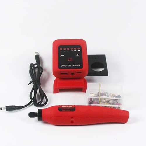 Akku Multifunktionswerkzeug kompatibel mit Milwaukee M 18V-Akku (OHNE Akku), 80W, 6 Variable Drehzahl, 6000–18000 U/min, Mini Rotationswerkzeug mit 5V 2A USB/Typ-C-Ausgang und 20 Zubehörteilen von Roadtime