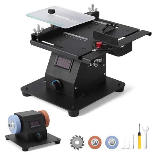 Roadtime 2-IN-1 Mini Tischkreissäge mit LED-Voltanzeige,350W Doppelschleifmaschine, Multifunktionsgerät Table Saw mit 7-stufig einstellbarer Geschwindigkeit für Handwerk,DIY,handgefertigtes Holz Roadtime 2-IN-1 Mini Tischkreissäge mit LED-Voltanzeige,350W Doppelschleifmaschine, Multifunktionsgerät Table Saw mit 7-stufig einstellbarer Geschwindigkeit für Handwerk,DIY,handgefertigtes Holz von Roadtime