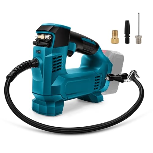 Roadtime Akku-Kompressor für Makita 18V Akku (ohne Akku), Tragbare LED-Licht Handheld Luftpumpe mit digitalem Manometer, Elektrische Luftkompressor für Autos von Roadtime