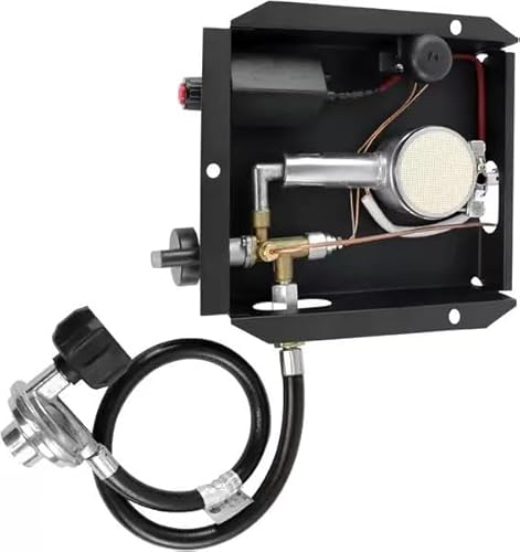 Roadtime Gas-Heizung Kit Ersatz 3 Löcher,Ersatz Gasheizungsset,Propan Gas Glas Rohr Steuerkasten Ansaugluft Außenheizung Controller Heizung Herd Montage Kit ohne Druckminderventil von Roadtime