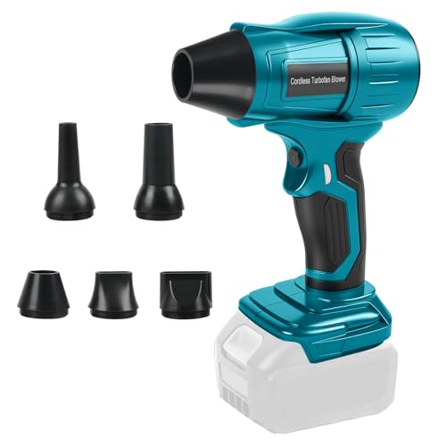 Roadtime Mini Gebläse für Makita 18V Akku(Keine Batterie),96000 RPM/Min 350W Laubbläser Gebläse,Tragbar Staubbläser,Jet Dry Turbo Fan,Bürstenloser Mini Blower für Haartrocknung,Camping,Auto,Tastatur von Roadtime