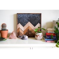 Chevron Mountain Holz Wandkunst Modernes Rustikales Dekor von RoamingRootsWoodwork
