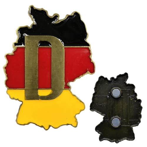 Kühlschrankmagnet Deutschlandkarte – 7 x 5,2 cm – Magnet mit Deutschen Flagge – Perfekt für jeden Kühlschrank - Ideales Mitbringsel für Deutschland Fans von Roar