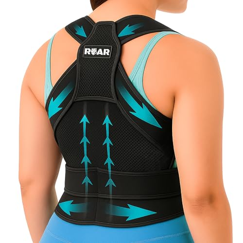 Roar® Schultergurt Haltungskorrektur, Rücken Geradehalter Zur Haltungskorrektur, Posture Corrector, Rückengurt Geradehalter, Ruckengurtel Fur Schmerzen, Back korsett (S) von Roar