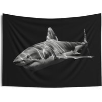 Toller Weißer Hai Wand Wandteppich von RoarshackDesigns