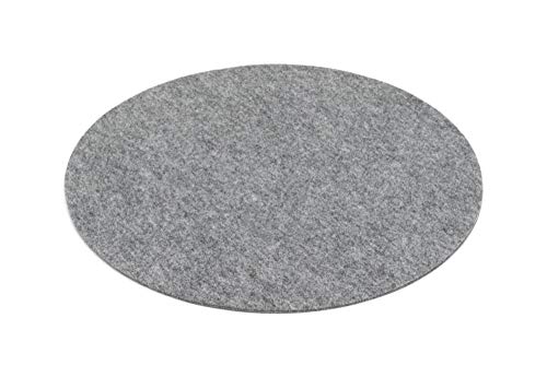 Rob&Raf Platzset Filz Tischset Tischmatte (Auswahl Farbe) 2er Set Waschbar Rund Ø37cm Premium Design Unterlage (Grau) von Rob&Raf