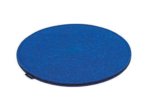 Rob&Raf Sitzkissen 37cm Sitzauflage Stuhlauflage Filzauflage Filz Melange Blau 3 Schichten Rund Modern 11mm Stuhl Garten Zuhause von Rob&Raf