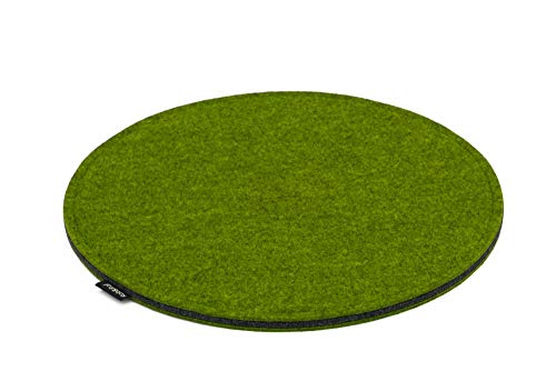 Rob&Raf Sitzkissen 37cm Sitzauflage Stuhlauflage Filzauflage Filz Melange Grün 3 Schichten Rund Modern 11mm Stuhl Garten Zuhause von Rob&Raf