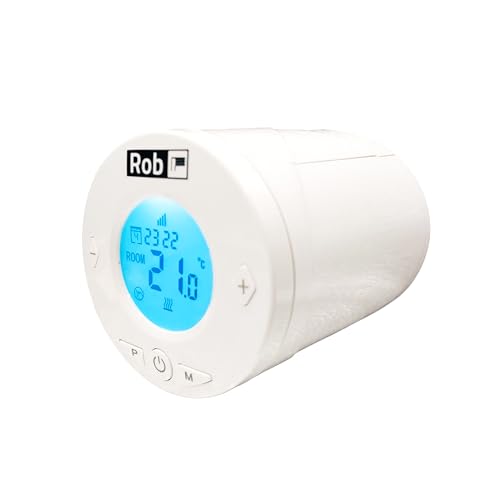 Termostat ROB TL10 Tuya Trv, Intelligentes Heizkörperventil, Motorisiertes Regelventil, Tuya WiFi-termostat von ROB