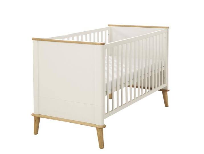 Babybett PAULINE weiß/ braun von Roba
