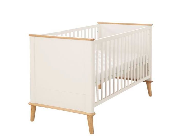 Babybett PAULINE weiß/ braun von Roba