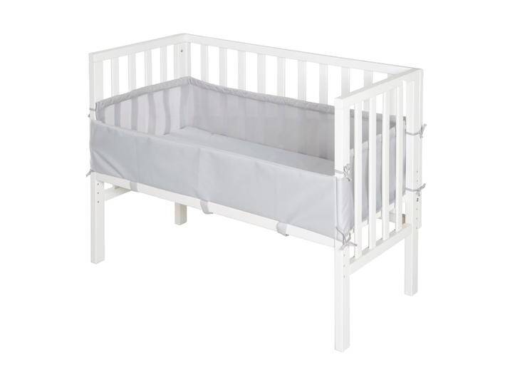 Beistellbett 'roba Style' 2 in 1, weiß, inkl. Matratze, Nestchen & Barriere von Roba