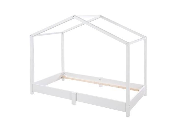 Hausbett 70 x 140 cm - Bodenbett nach Montessori Prinzip - Holz weiß von Roba