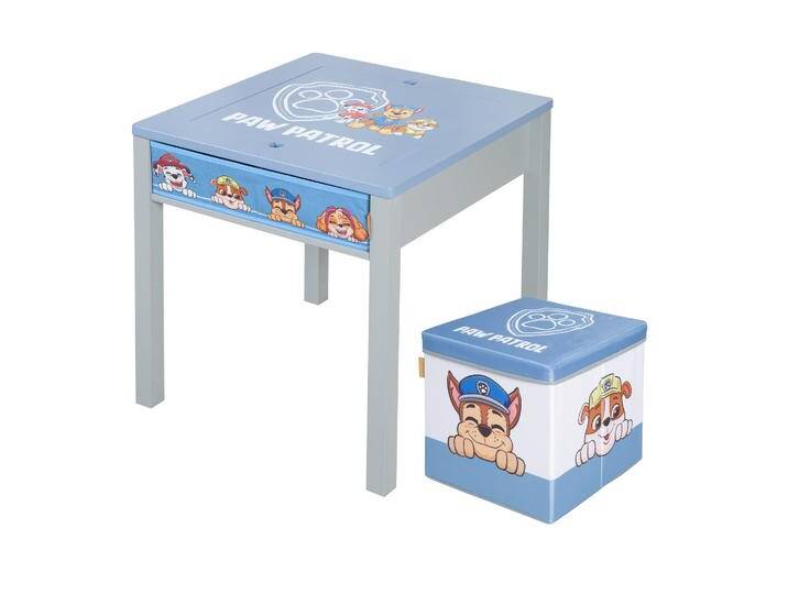 Kindersitzgruppe 'Paw Patrol' mit Wendeplatte & Sitzbox - Grau / Blau von Roba