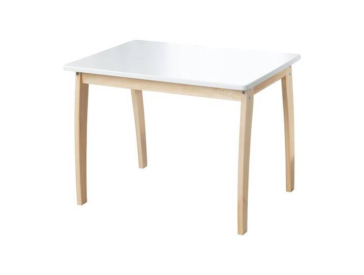 Kindertisch aus Massivholz & MDF, Tischplatte weiß lackiert, HxBxT: 56 x 76 x 52 cm Kindertisch aus Massivholz & MDF, Tischplatte weiß lackiert, HxBxT: 56 x 76 x 52 cm von Roba