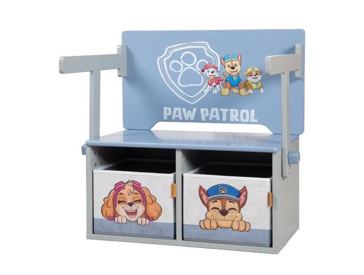 Klappbare Sitzbank 'Paw Patrol' + Canvas Boxen - Umbaubar zum Schulpult von Roba