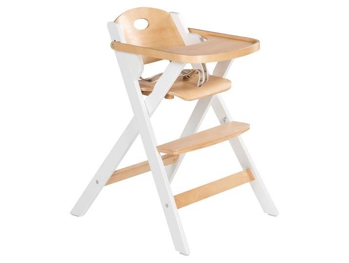 Klapphochstuhl 'Fold Up Smart' - platzsparend & klappbar, Baby- & Kinderhochstuhl, Holz natur/weiß Klapphochstuhl 'Fold Up Smart' - platzsparend & klappbar, Baby- & Kinderhochstuhl, Holz natur/weiß von Roba