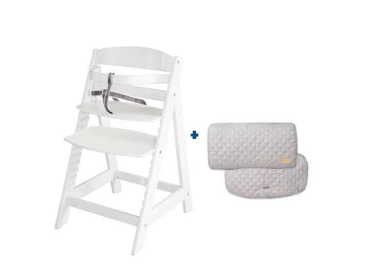 Mitwachsender Hochstuhl inkl. Sitzverkleinerer - Weiß von Roba