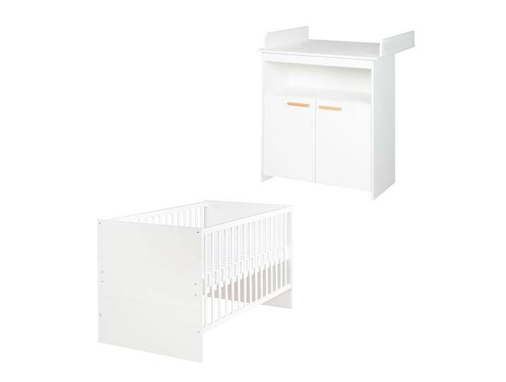 Möbelset 'Anton' inkl. Baby-/Kinderbett 70 x 140 cm & Wickelkommode in Weiß Möbelset 'Anton' inkl. Baby-/Kinderbett 70 x 140 cm & Wickelkommode in Weiß von Roba