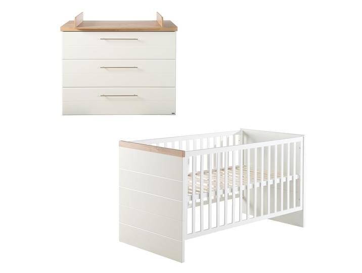 Möbelset 'Nele' 2-teilig, inkl. Kombi-Kinderbett 70 x 140 & Wickelkommode breit von Roba