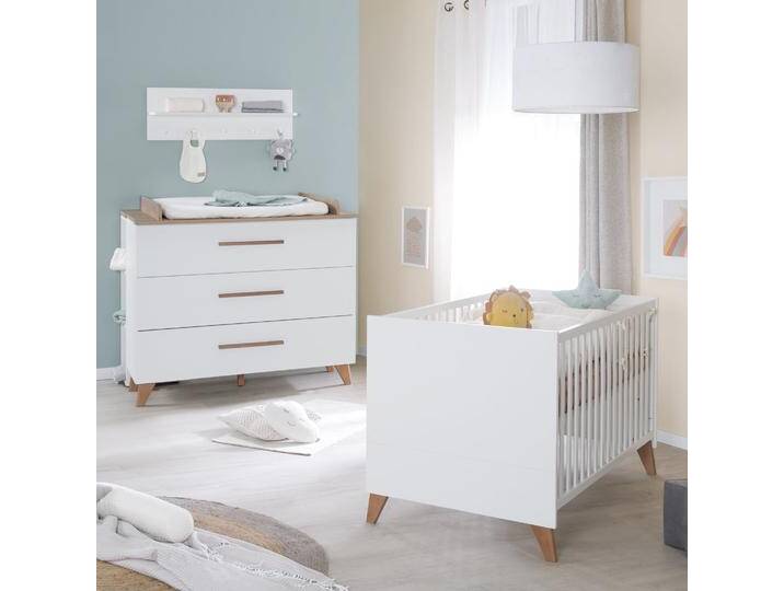 Möbelset 'Ole', inkl. Baby-/Kinderbett 70 x 140 cm & Wickelkommode von Roba