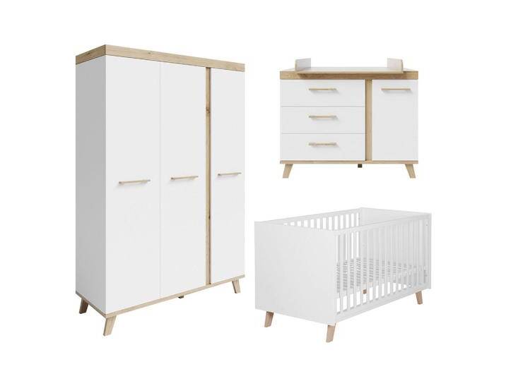 Roba BABYZIMMER-SET, Weiß, 76x90.5x142 cm, Blauer Engel, Babymöbel, Babyzimmer-Sets von Roba
