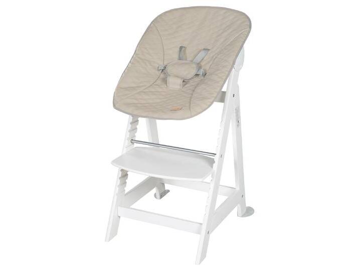 Roba »Born up Greyish« 2-in-1-Hochstuhl - 44,5x54x80cm - weiß - Holz / Holz Roba »Born up Greyish« 2-in-1-Hochstuhl - 44,5x54x80cm - weiß - Holz / Holz von Roba