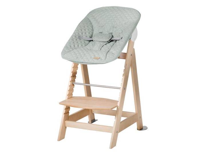 Roba HOCHSTUHL Born Up Style Set, Natur, Pastellgrün, Schichtholz, 46x94x66.5 cm, Fußstütze verstellbar, Sitzfläche in Liegefläche Bezug abnehmbar, von Roba