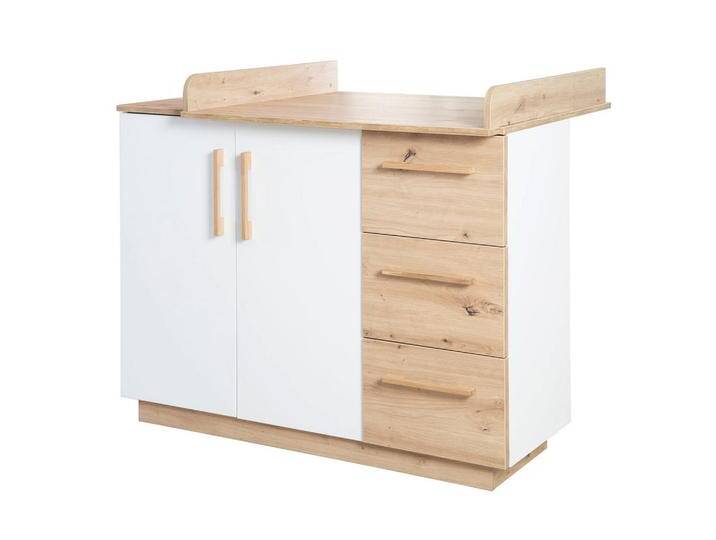 Roba WICKELKOMMODE, Weiß, 3 Schubladen, Rechteckig, 117.5x103x79 cm, Blauer Engel, Babymöbel, Wickelkommoden & Zubehör, Wickelkommoden von Roba