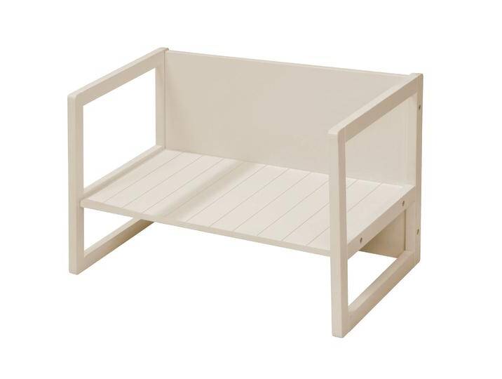 Sitzbank im Landhausstil - 2 Sitzhöhen oder als Kindertisch verwendbar - Cashmere von Roba