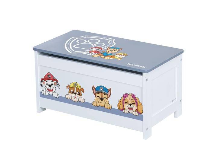Spielzeugtruhe 'Paw Patrol' aus Holz - Klappbare Sitzfläche - Weiß / Blau Spielzeugtruhe 'Paw Patrol' aus Holz - Klappbare Sitzfläche - Weiß / Blau von Roba