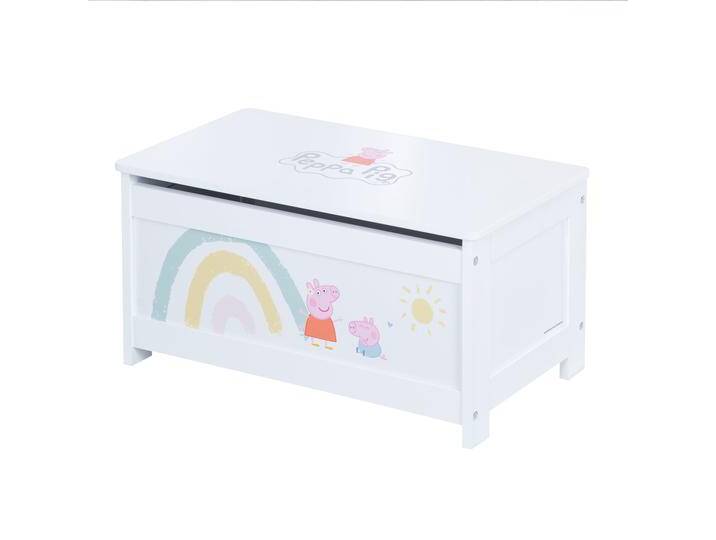 Spielzeugtruhe 'Peppa Pig' aus Holz - Klappbare Sitzfläche - Weiß / Rosa Spielzeugtruhe 'Peppa Pig' aus Holz - Klappbare Sitzfläche - Weiß / Rosa von Roba