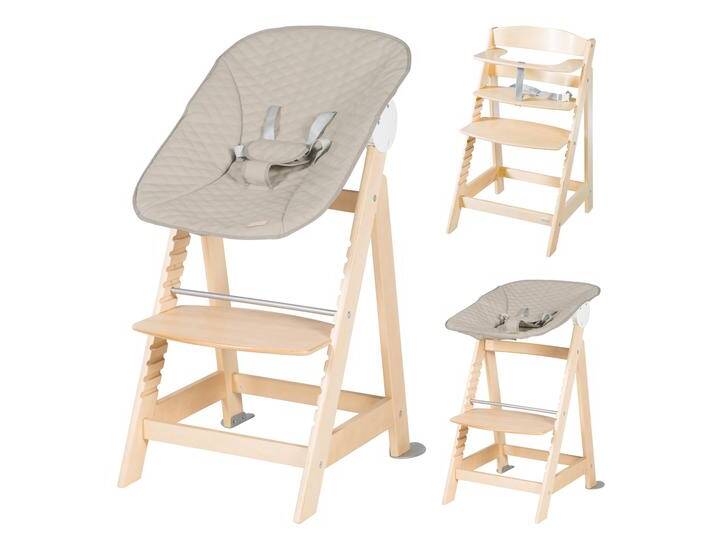 Treppenhochstuhl 'Born Up' Set 2in1, 'Greyish gesteppt', Hochstuhl mit Liegefunktion Treppenhochstuhl 'Born Up' Set 2in1, 'Greyish gesteppt', Hochstuhl mit Liegefunktion von Roba