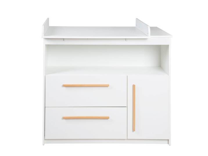 Wickelkommode 'Lilo' mit Schubladen, Tür, offenem Fach - Weiß von Roba