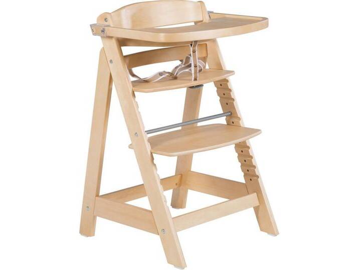 roba® Hochstuhl Treppenhochstuhl Sit Up Click & Fun, natur, aus Holz, beige von Roba
