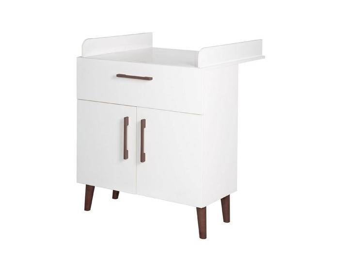 roba® Wickelkommode Max, Wickeltisch mit abnehmbarem Wickelaufsatz, Schublade und 2 Türen, weiß von Roba