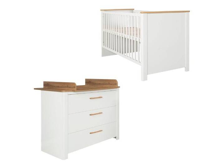 roba Kinderzimmer-Set »Ava« mit Bett und Wickelkommode - 78x143x83,5cm - weiß - Holz / Eichenholz / Holz roba Kinderzimmer-Set »Ava« mit Bett und Wickelkommode - 78x143x83,5cm - weiß - Holz / Eichenholz / Holz von Roba
